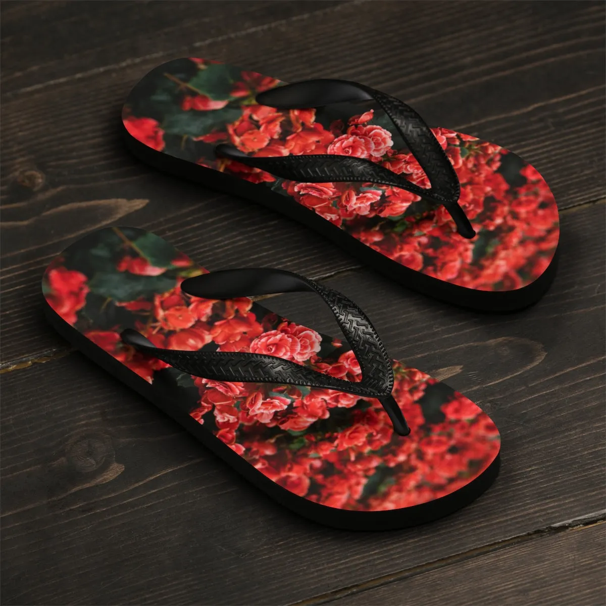 Red Rose Flip-Flops