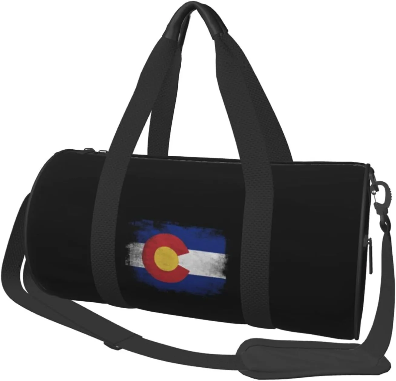 Retro Colorado State Flag Convertible Garment Bag with Shoulder Strap, Carry on Garment Duffel Bag for Men Women - Rolling Foldable for Travel Luggage Bags (Black)