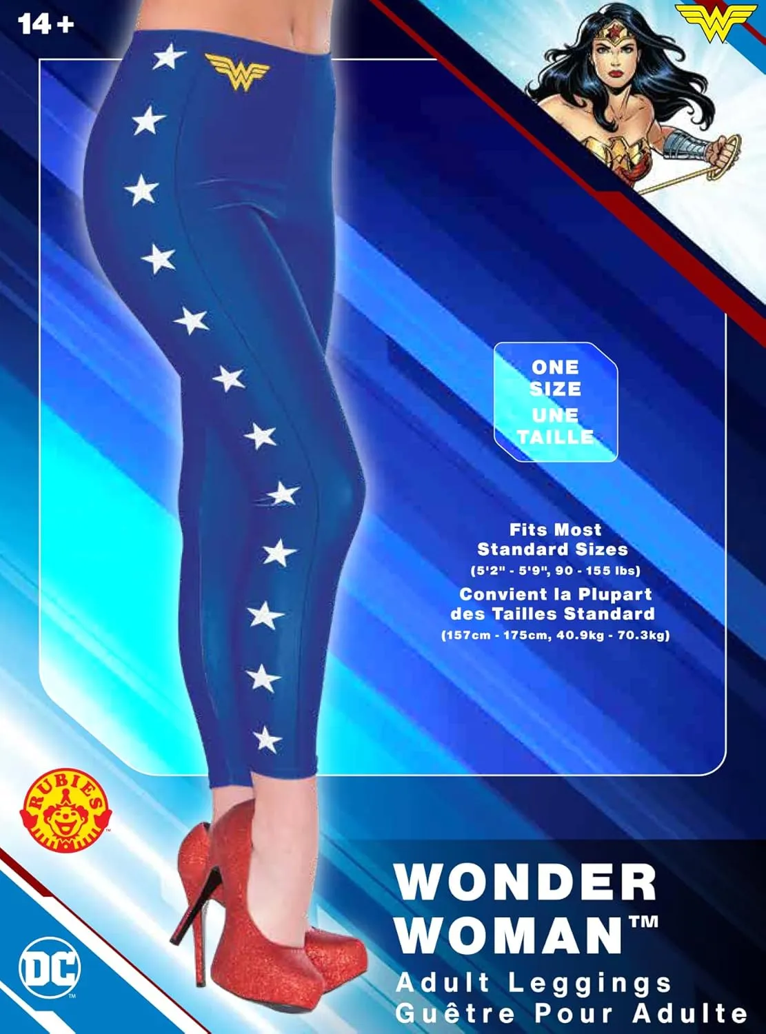 Rubies Womens Dc Comics Wonder Woman Leggings Adult Sized Costumes, Wonder Woman, One Size US