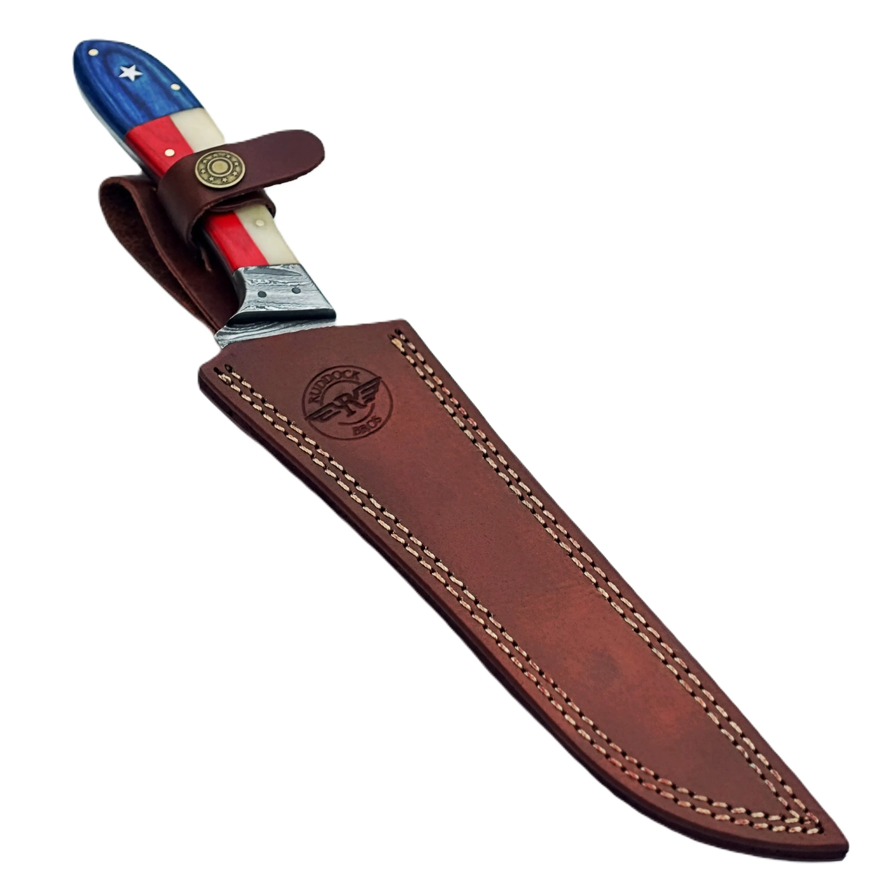 Ruddock Bros - Lone Star Fillet Knife - 7" Blade - Damascus Steel