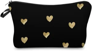 Small Makeup Bag,Cute Cosmetic Bag Coin Purse Lipsticks Pouch with Zipper for Women Girls Makeup Essentials Accessories(Heart)