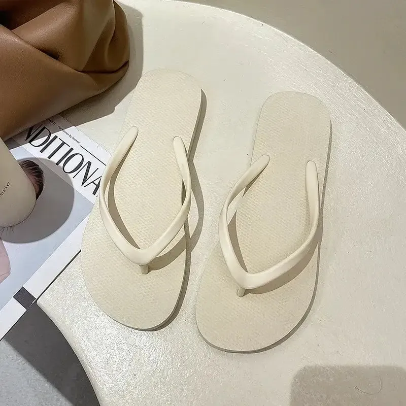 Solid Color Non-Slip Summer Beach Flip Flops