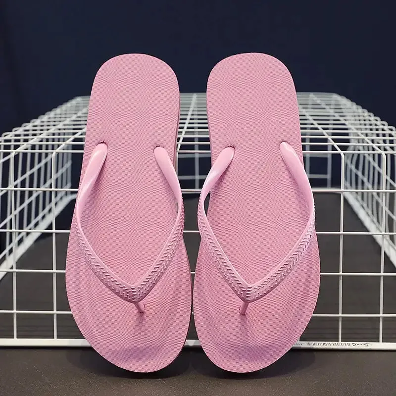 Solid Color Non-Slip Summer Beach Flip Flops