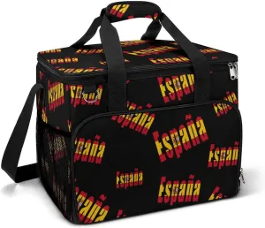 Spain Spanish Flag Leakproof Camping Backpack Travel Cooler Bag Beach Food Storage Lunch Pack
