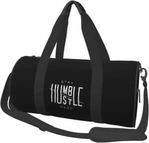Stay Humble Hustle Hard Convertible Garment Bag with Shoulder Strap, Carry on Garment Duffel Bag for Men Women - Rolling Foldable for Travel Luggage Bags (Black)