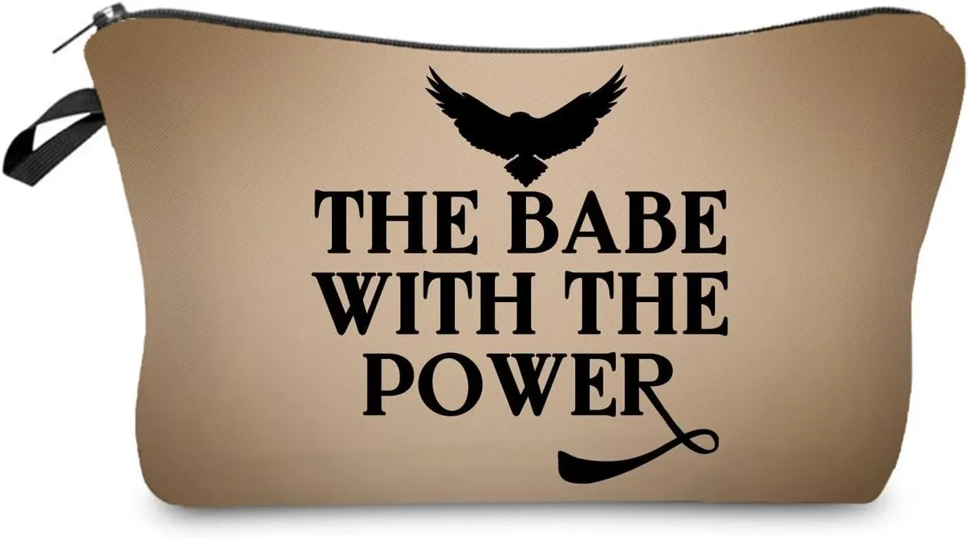The Babe With The Power Makeup Bag Small Organizer Zipper Pouch Movie Merchandise Cosmetic Bag Present for Movie Fans Women Sisters Besties