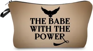 The Babe With The Power Makeup Bag Small Organizer Zipper Pouch Movie Merchandise Cosmetic Bag Present for Movie Fans Women Sisters Besties