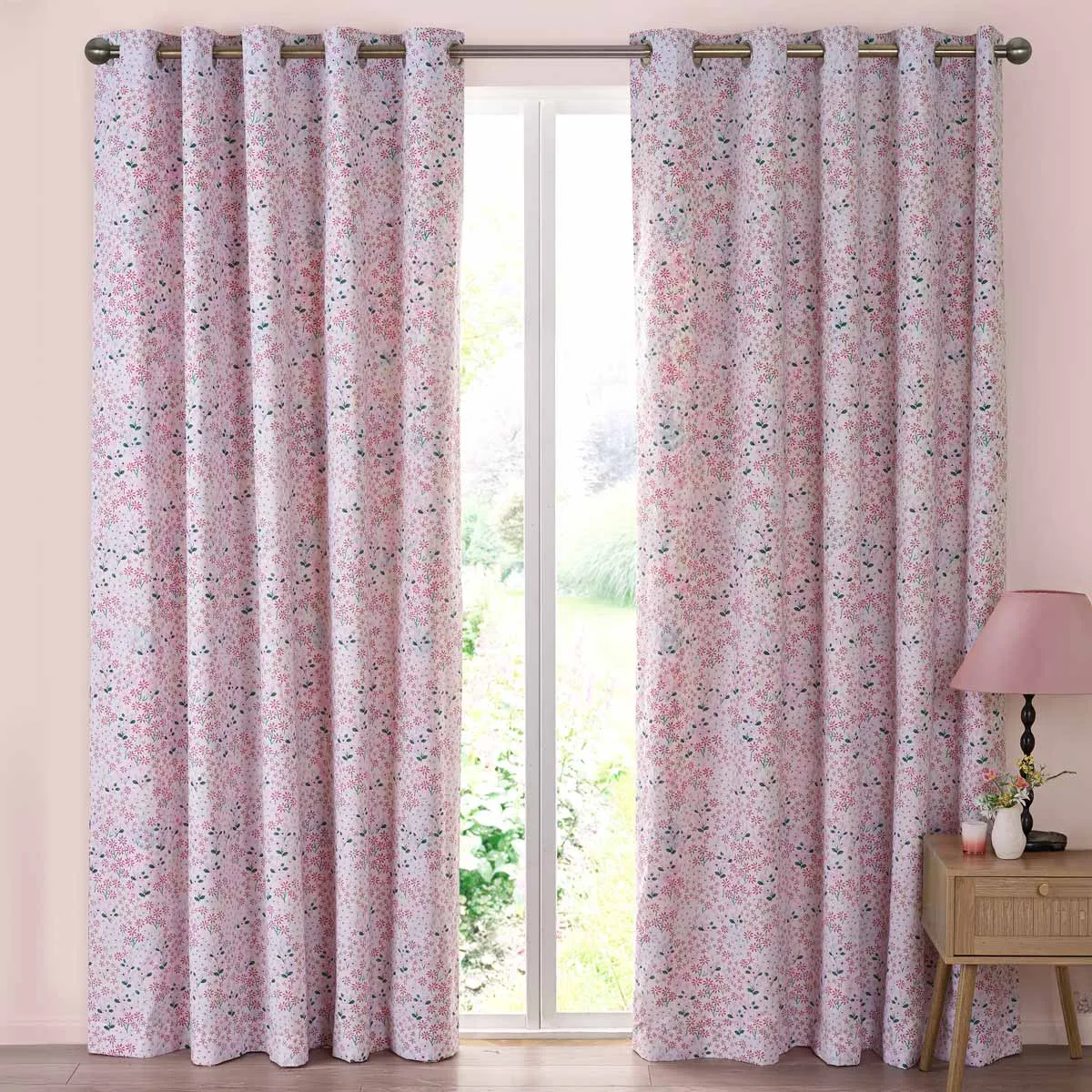Tilly Floral Eyelet Curtains