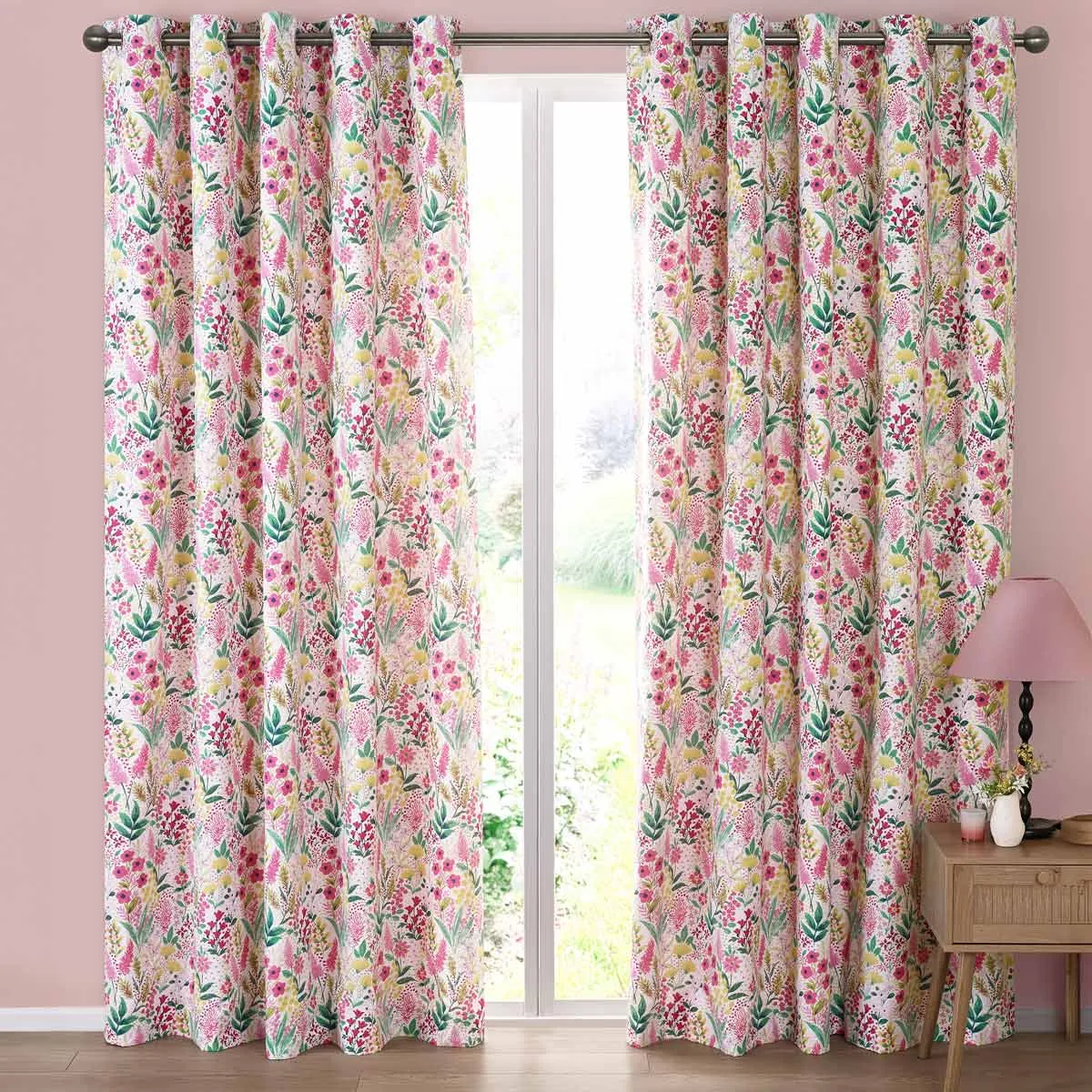 Tilly Floral Eyelet Curtains