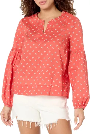 Tommy Hilfiger Women's Long Sleeve Daisy Print Shirt