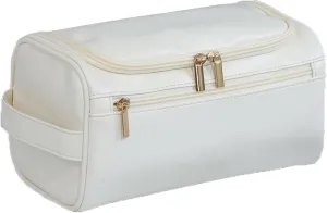 Travel Toiletry Bag for Men Women PU Leather Cosmetic Bags Travel Bag Organizer Water-resistant Bathroom Toiletries Accessories,Beige