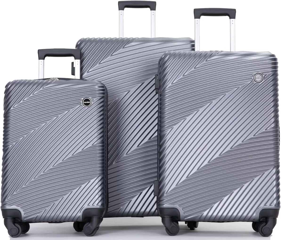 Travelhouse Hardshell Luggage Set,3 Piece Hardside Suitcases Set with Spinner Wheel,Lightweight Carry-on luggage