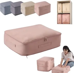 Ultra Space Saving Self Compression Organizer, Accompanyk Organizer, Heavy Duty Moving Bags, Otherwisie Space Saver Garment Bags (pink, Large)