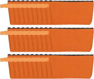 uxcell Canvas Makeup Bags, 30 Pcs Travel Cosmetic Bags Bulk, Multipurpose Plain Toiletry Zipper Pouches Blank DIY Craft Bags Pencil Bag for Women Teens, Orange