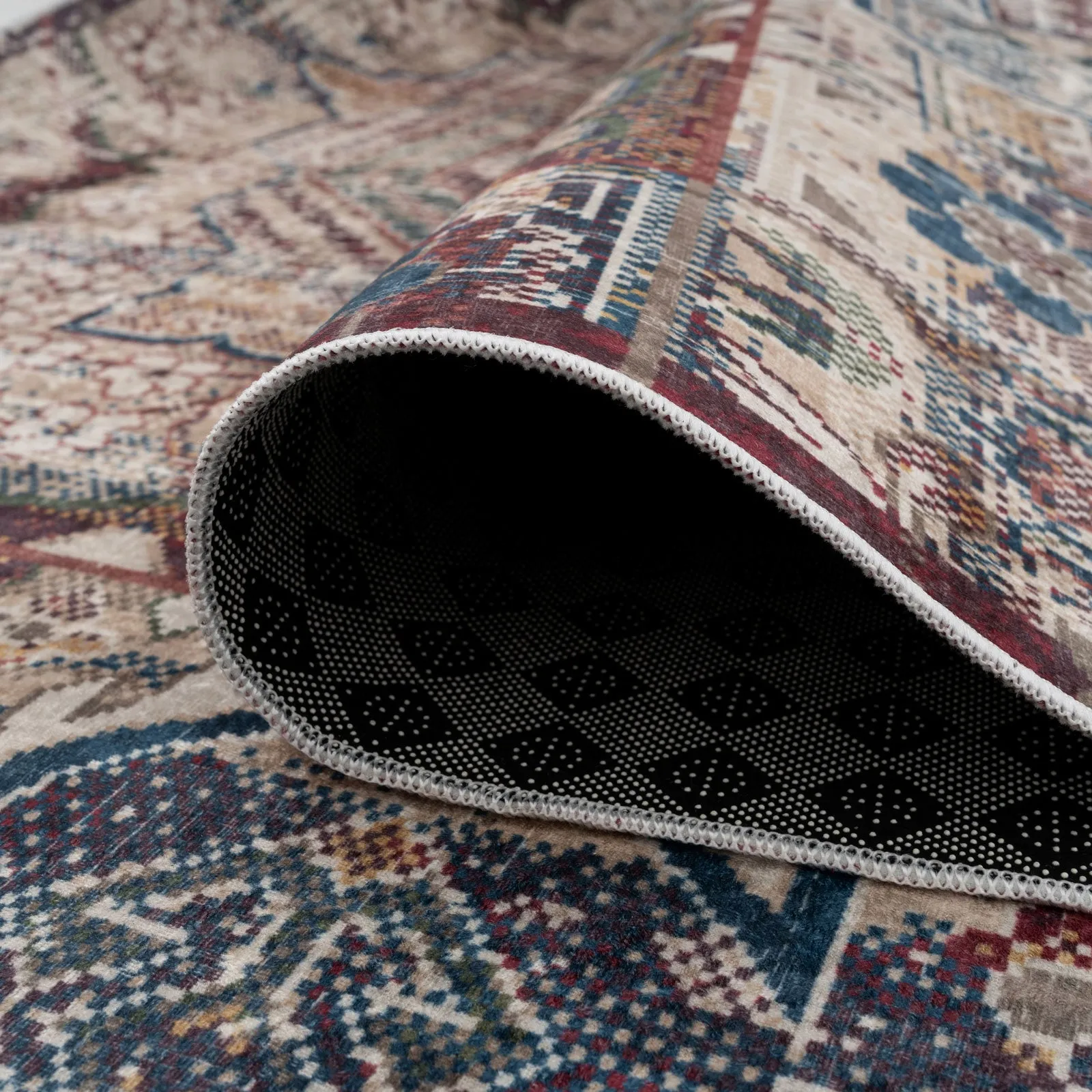 Washable Rustic Oriental Runner Rug - Eliza