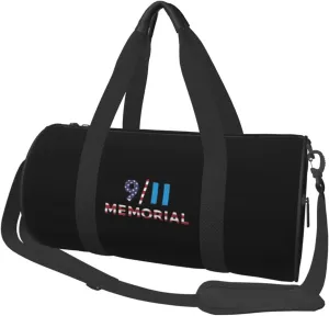 We Will Never Forget 911 Memorial Convertible Garment Bag with Shoulder Strap, Carry on Garment Duffel Bag for Men Women - Rolling Foldable for Travel Luggage Bags (Black)