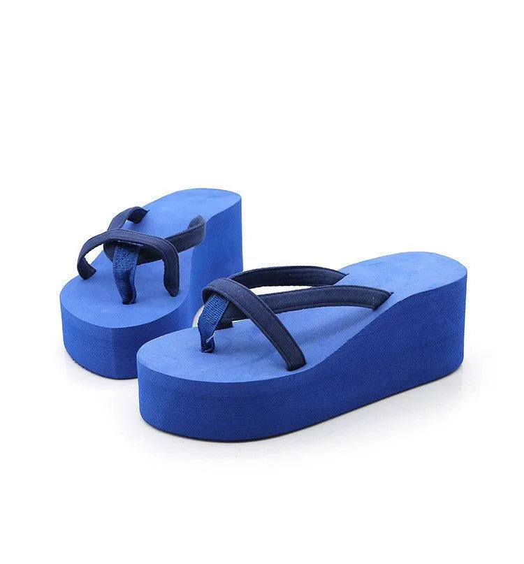 Wedge flip-flops Slippers