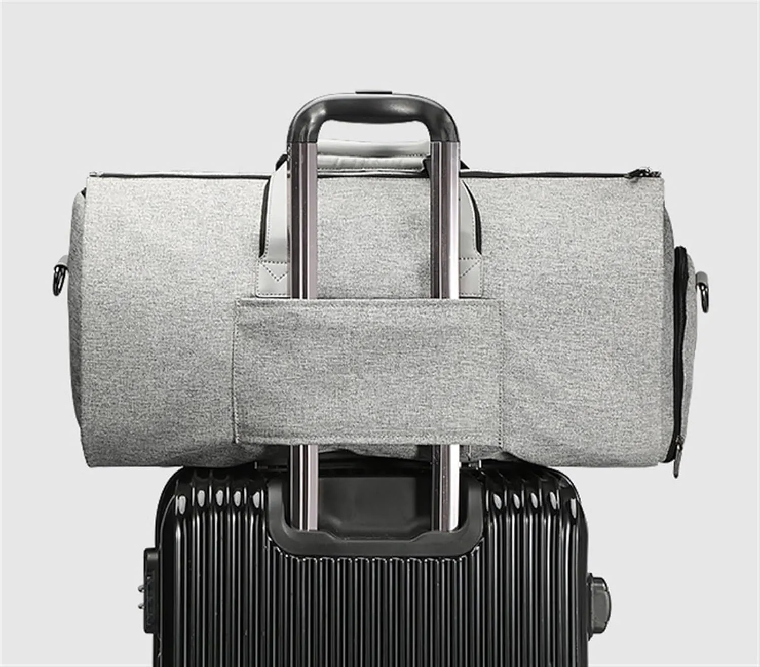 Weekender Travel Bag 19in Convertible Garment Bag with Separate Shoe Compartment Suit Travel Bags for Men Sport Gym Bag(B)