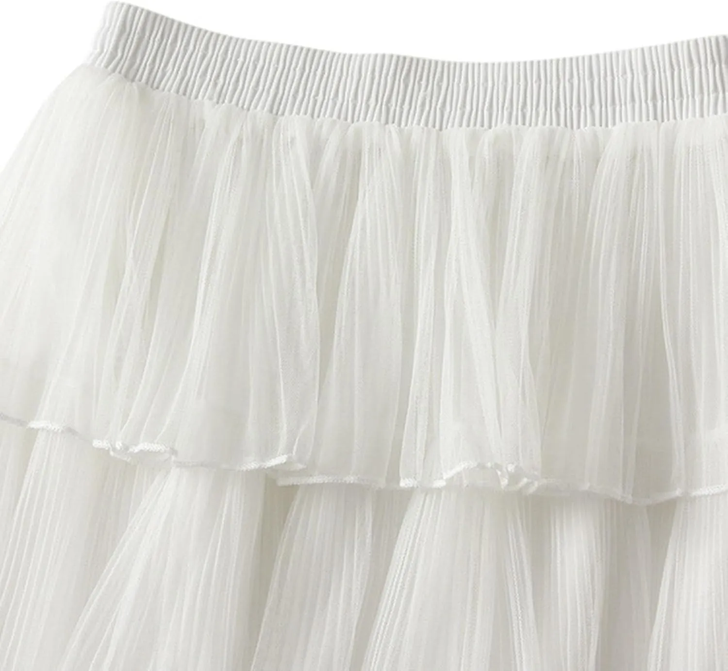 Women Mid Length Skirt Dance Party A Line High Waisted Tulle Tiered Skirt Holiday Party Little Girls Leather