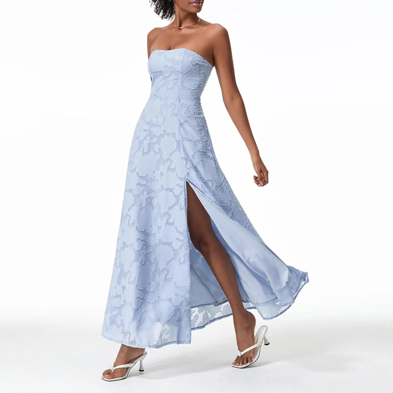 Women Y2k Satin Tube Maxi Dress Cut Out Backless Bodycon Strapless Dresses Cocktail 2025 Summer Beach Sundress