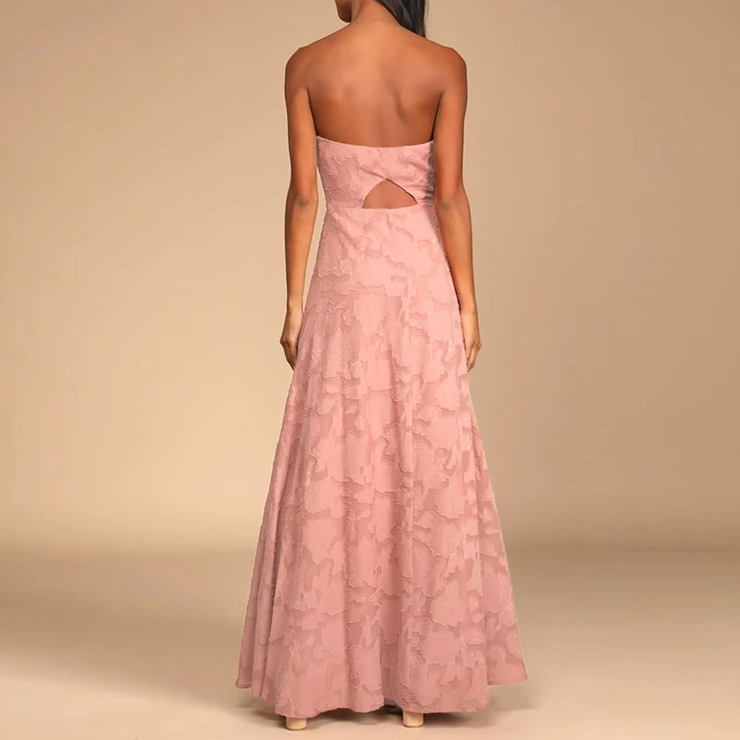 Women Y2k Satin Tube Maxi Dress Cut Out Backless Bodycon Strapless Dresses Cocktail 2025 Summer Beach Sundress