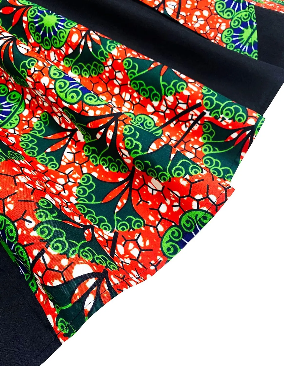 Women's African Wax Skirt Ankara Print Long Maxi Skirts with Pockets One Size