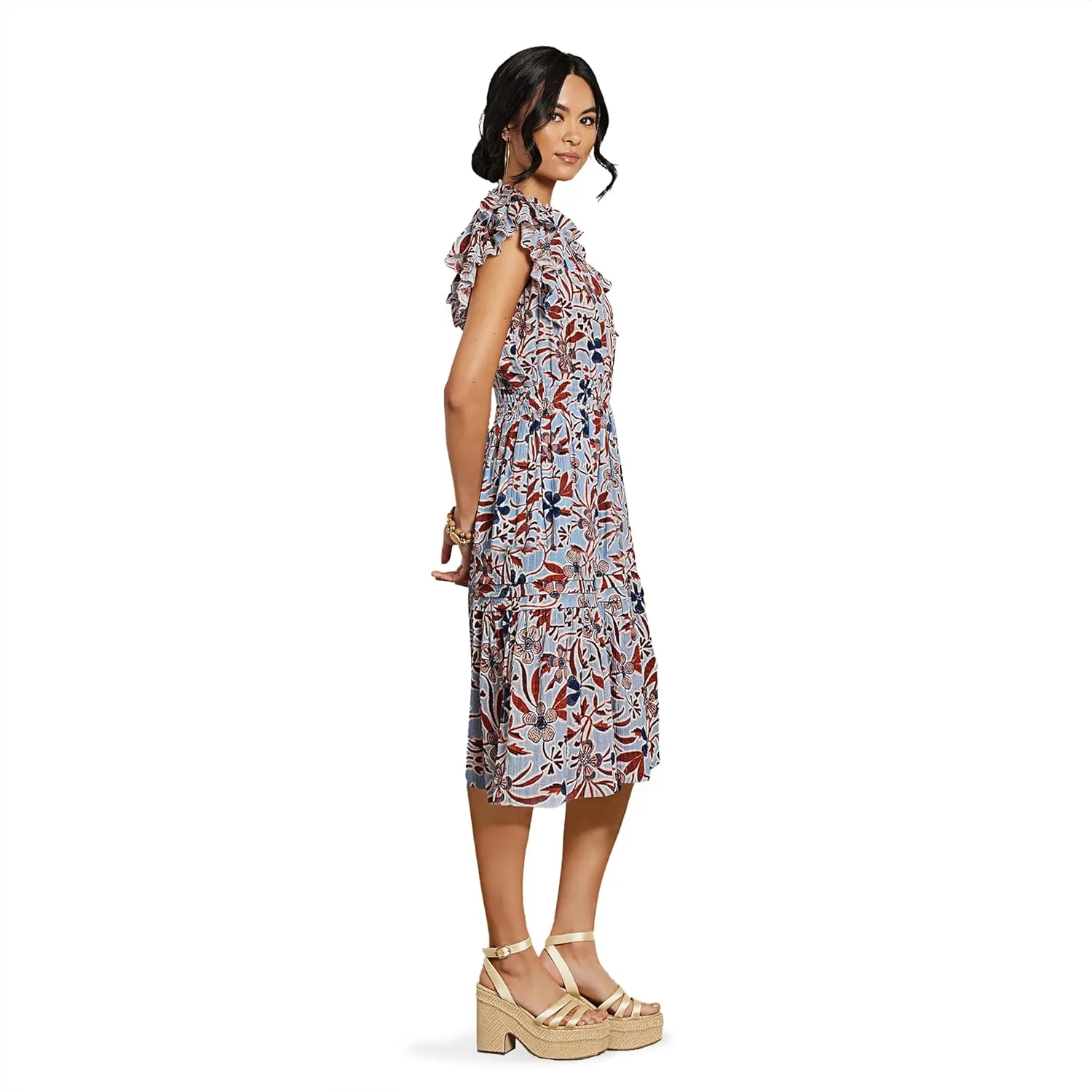 Women's Kenna Pleat Detail Midi Dress
