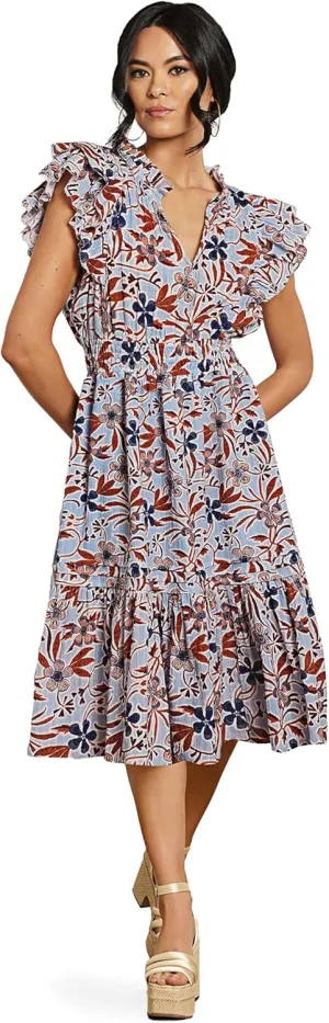 Women's Kenna Pleat Detail Midi Dress