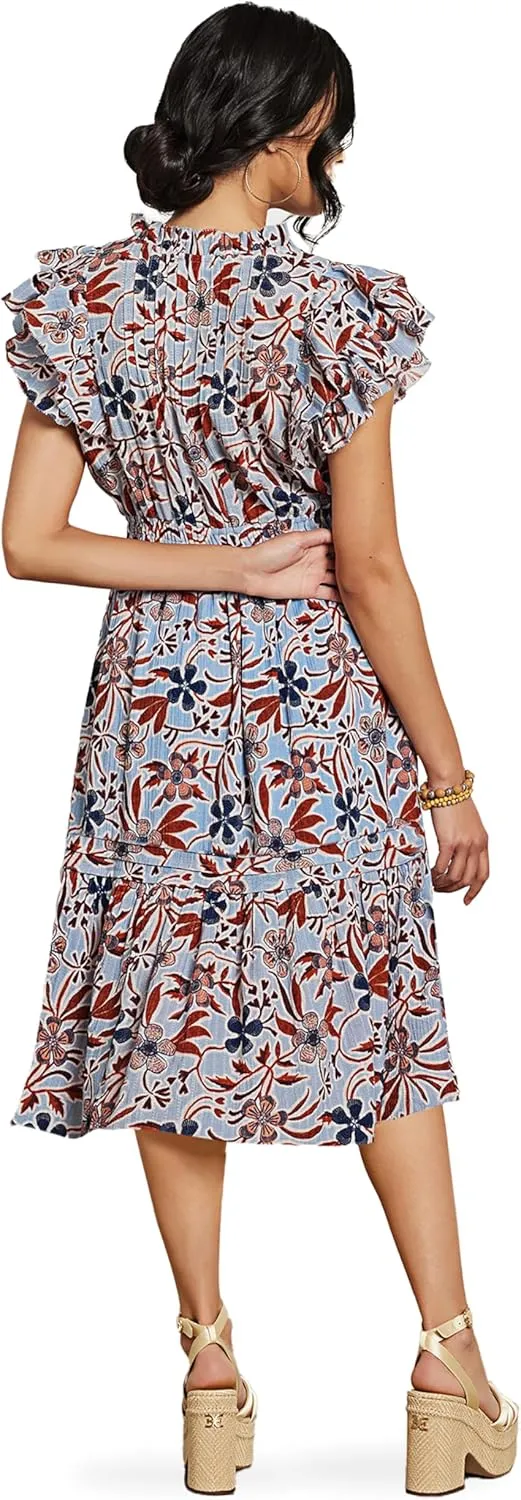 Women's Kenna Pleat Detail Midi Dress