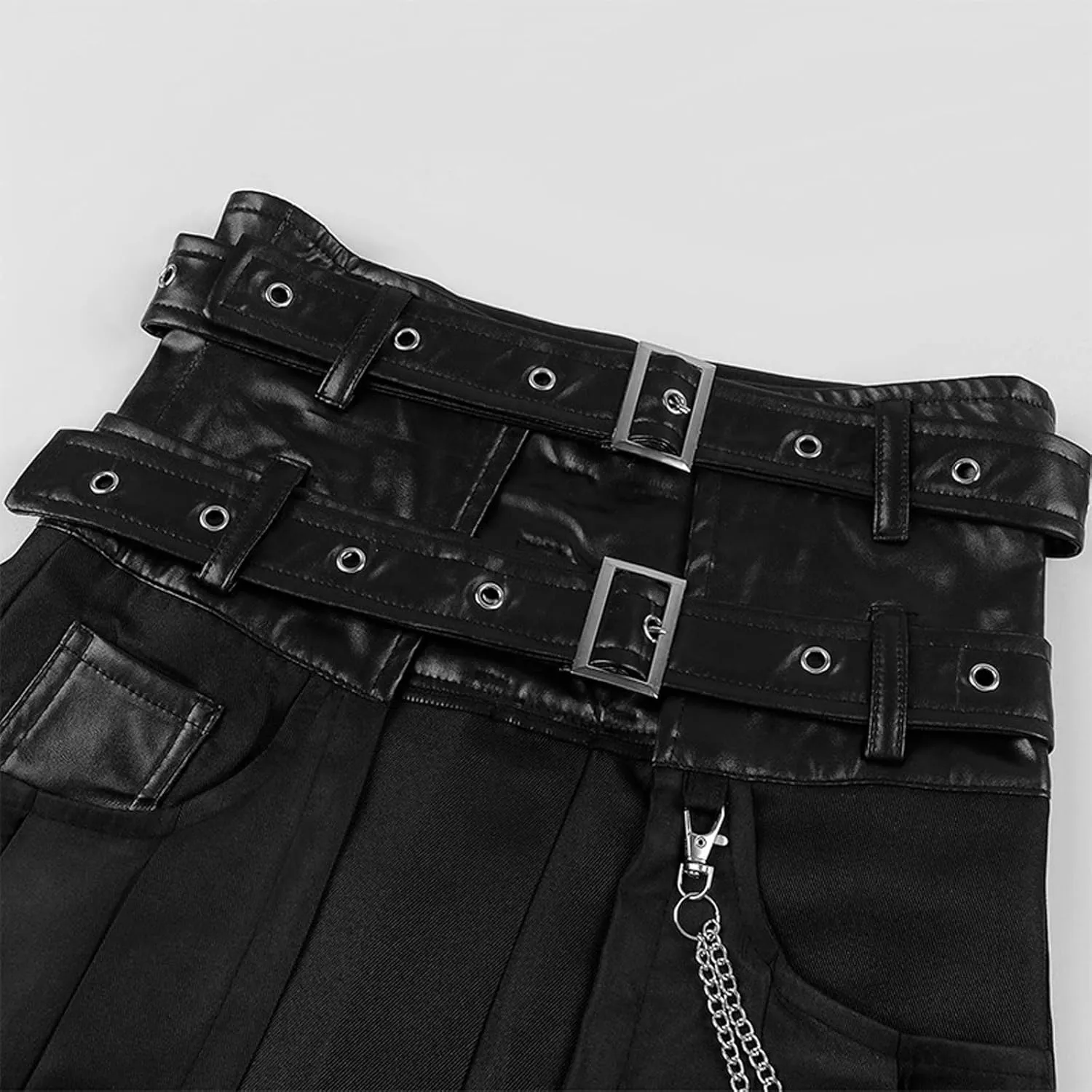 Womens Skirts Medieval Cosplay Punk Maxi Skirt Gothic Sexy Chain Matching Goth Skirts Steampunk Skirt