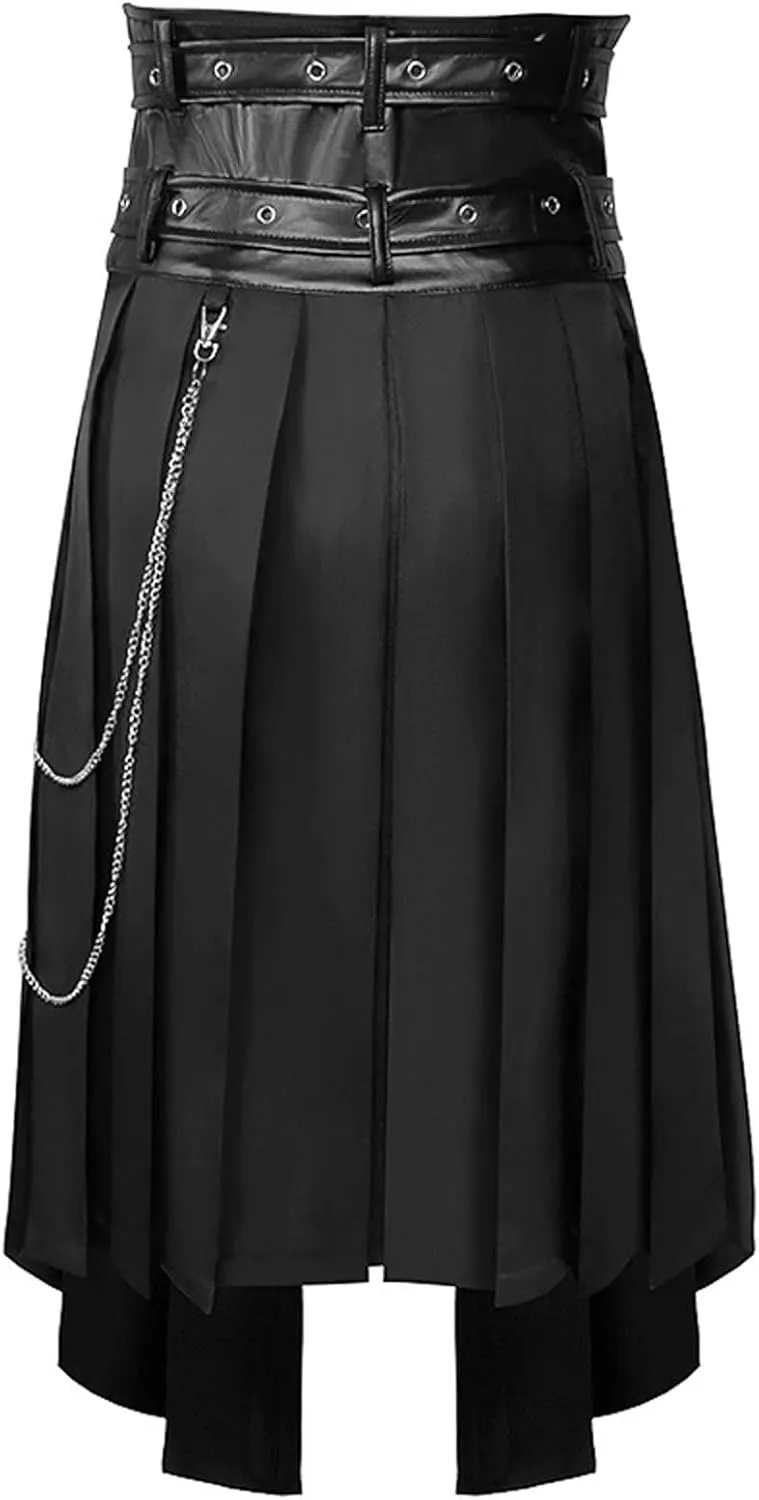 Womens Skirts Medieval Cosplay Punk Maxi Skirt Gothic Sexy Chain Matching Goth Skirts Steampunk Skirt