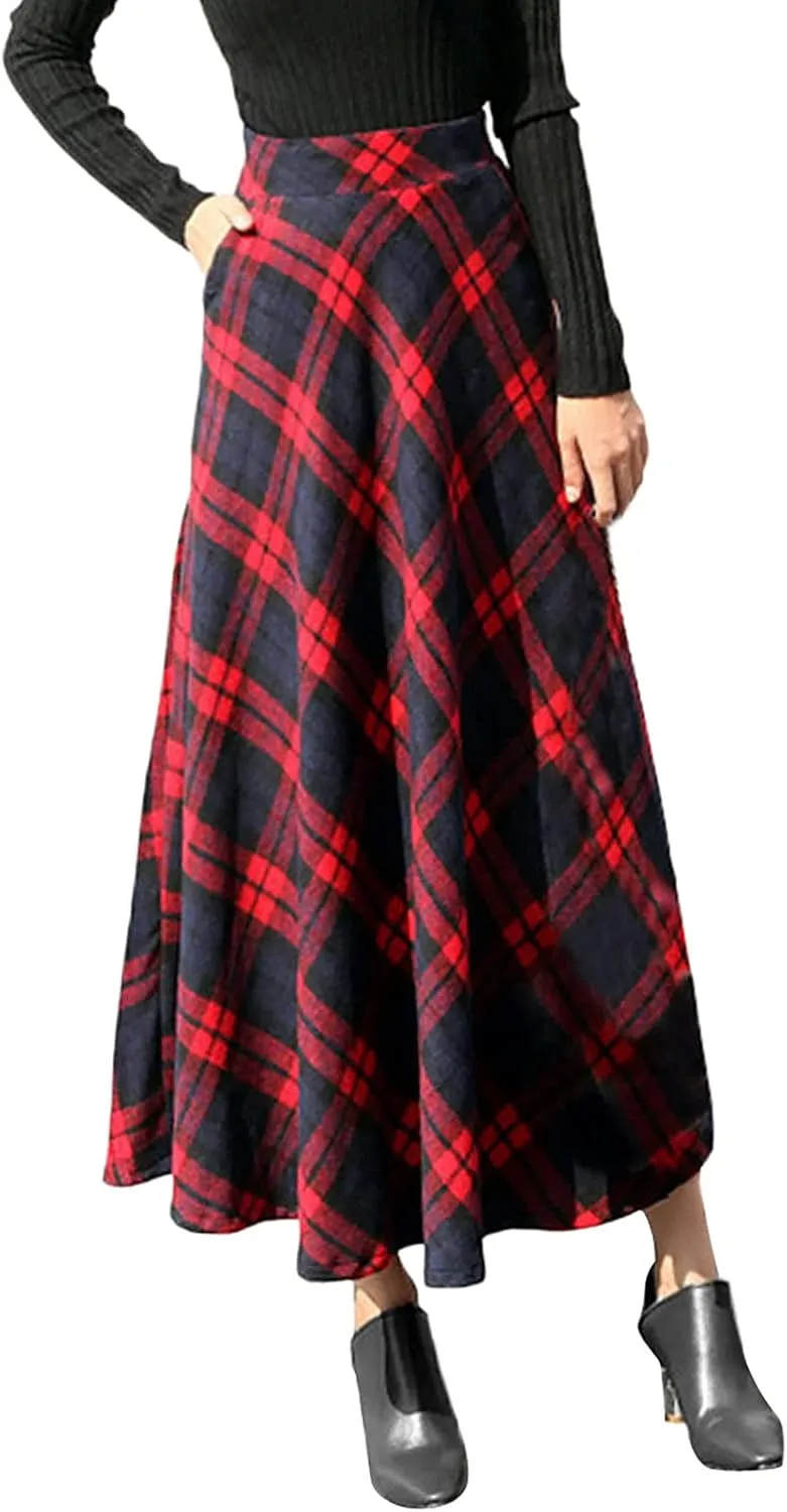 Womens Skorts Skirt for Women Long Midi Long Sexy Medieval Plaid High Cut A Line Peasant Steampunk Skorts 2025