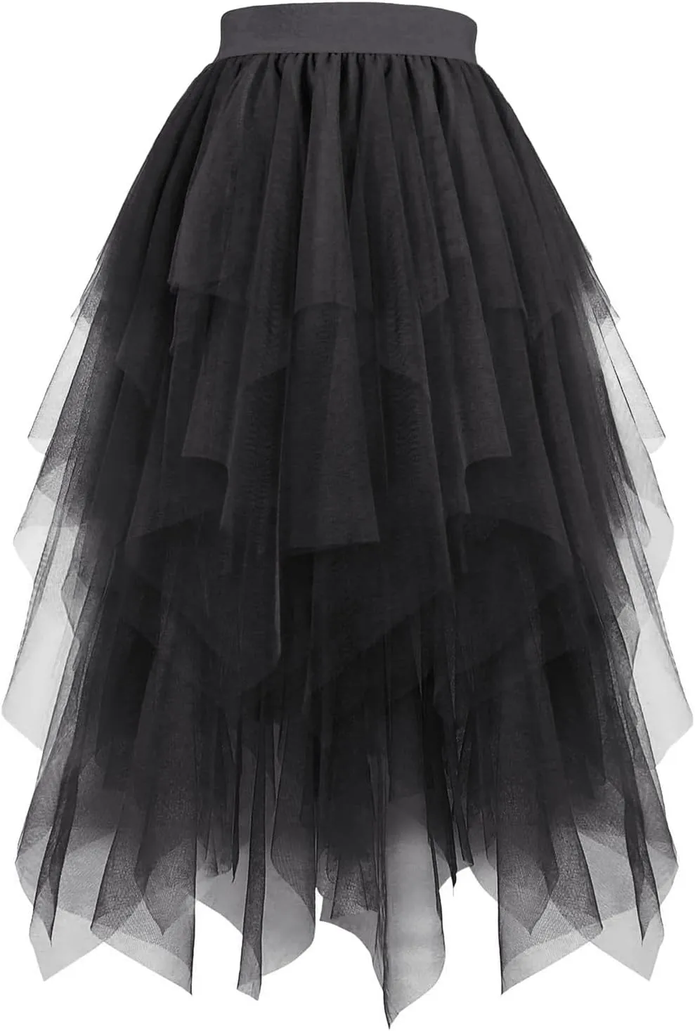 Womens Tulle Skirt A Line Tutu Maxi Skirt High Waisted Fairy Skirts Flowy Bubble Skirt Layered Tiered Midi Skirts