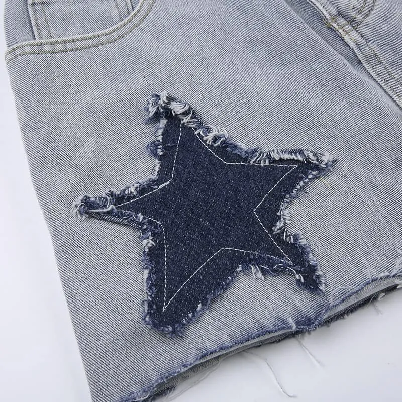 Y2K Denim Skirt Preppy Cute Skirt Aesthetic Y2K Skirt Dark Academia High Waisted A Line Skirt Fairy Grunge Streetwear